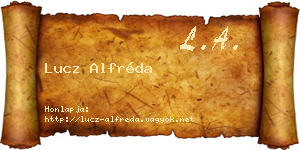 Lucz Alfréda névjegykártya